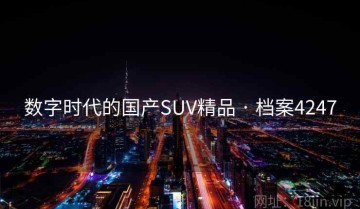 数字时代的国产SUV精品 · 档案4247