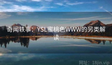 奇闻轶事：YSL蜜桃色WWW的另类解读