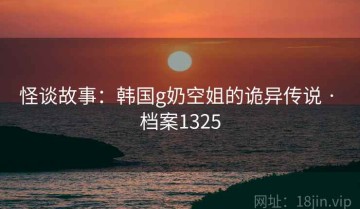 怪谈故事：韩国g奶空姐的诡异传说 · 档案1325