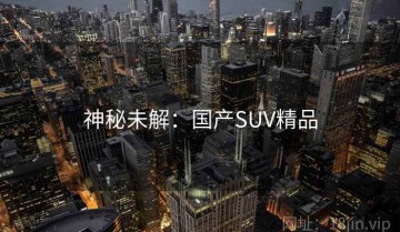 神秘未解：国产SUV精品