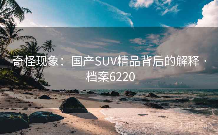 奇怪现象：国产SUV精品背后的解释 · 档案6220