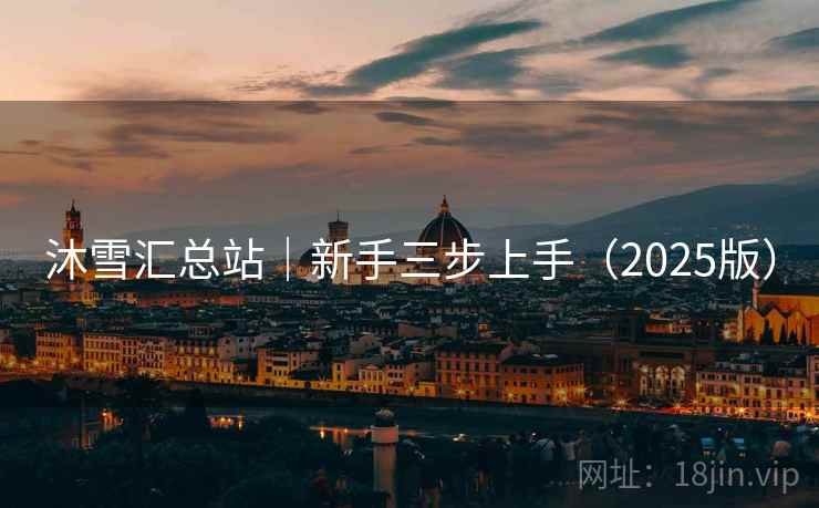 沐雪汇总站｜新手三步上手（2025版）