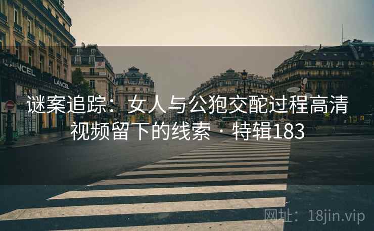 谜案追踪：女人与公狍交酡过程高清视频留下的线索 · 特辑183